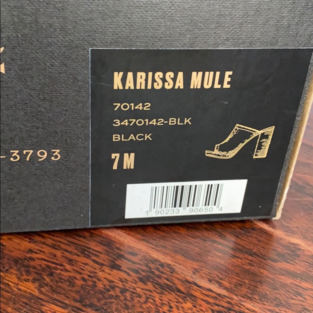 Frye black mule